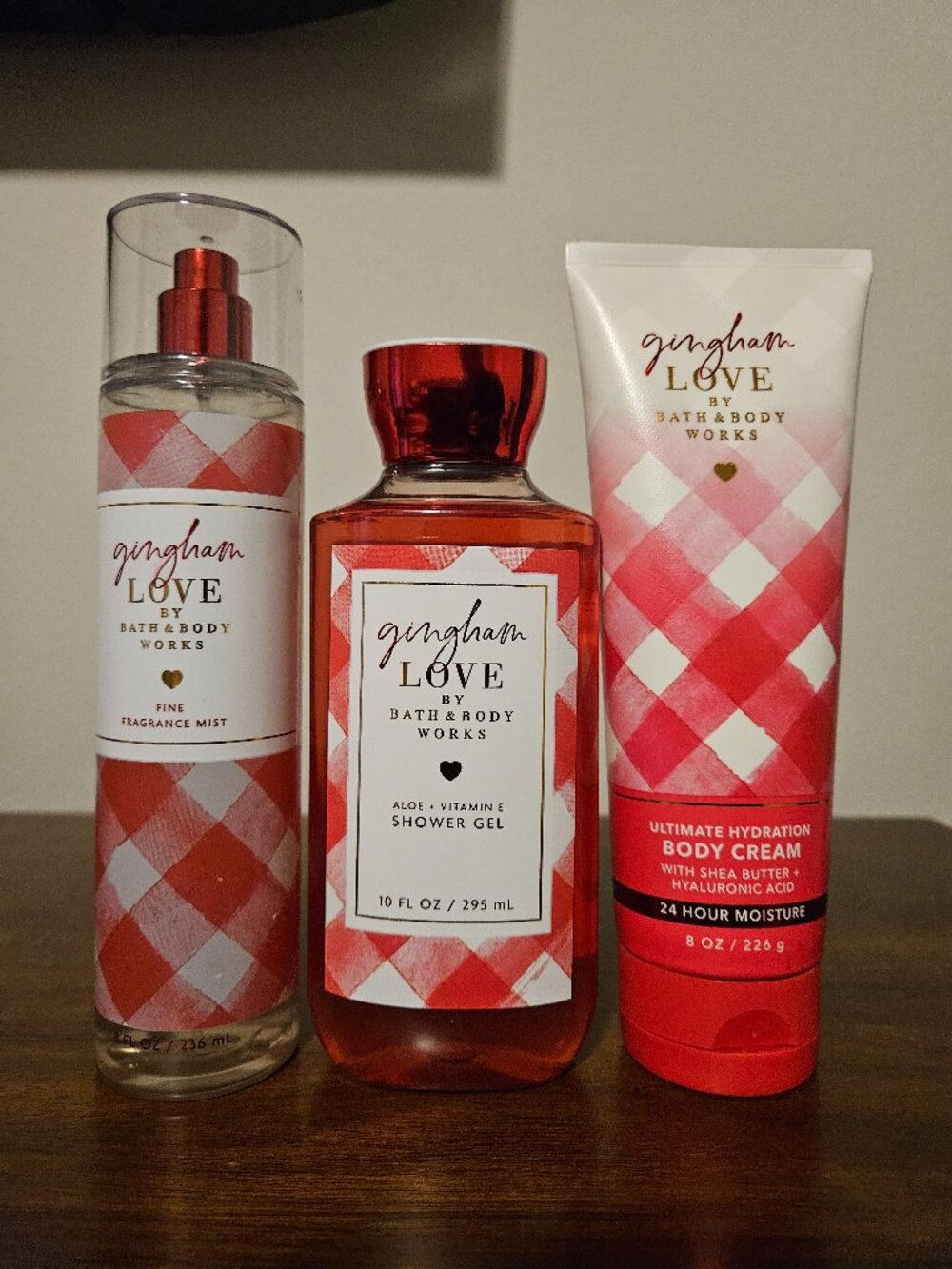 Bath and Body Works Gingham Love 3 Piece Set